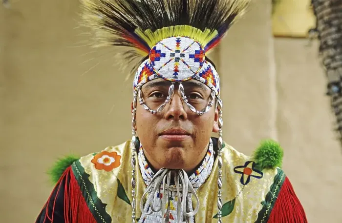 Framed Print : Native american in Albuquerque