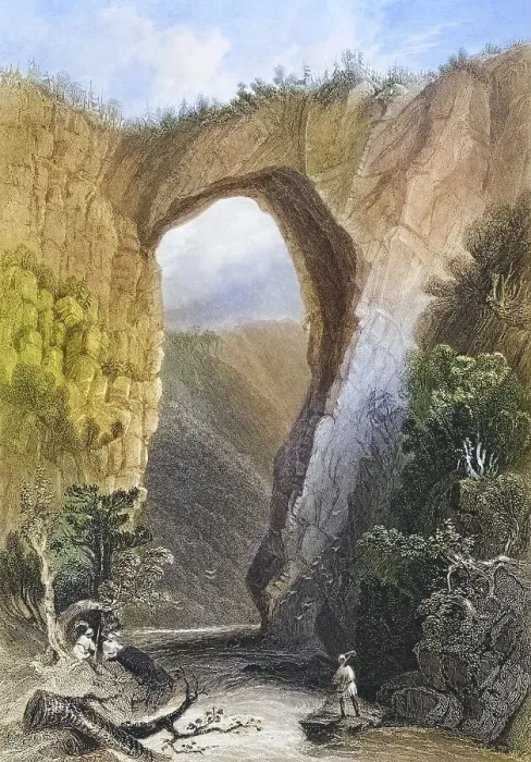 Framed Print : Natural bridge, Virginia, USA, Historic