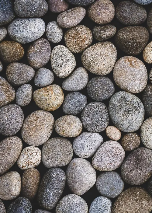 Framed Print : Natural pebbles texture, sea stones moody background