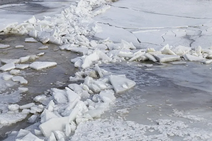 Framed Print : Nature, melting ice structures