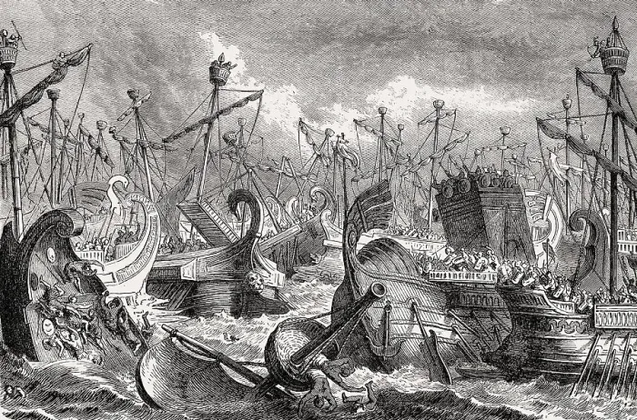 Framed Print : A naval battle in ancient Rome