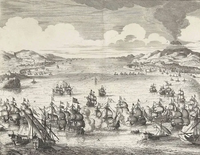 Framed Print : Naval Battle of Augusta during the Dutch War