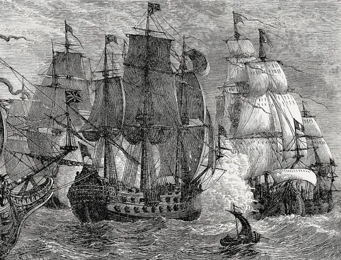 Framed Print : The naval Battle of Goodwin Sands Framed Print : The naval Battle of Goodwin Sands