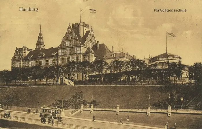 Framed Print : Navigation school, Hamburg, Germany