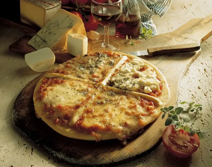 Framed Print : Neapolitan cheese pizza with mozzarella