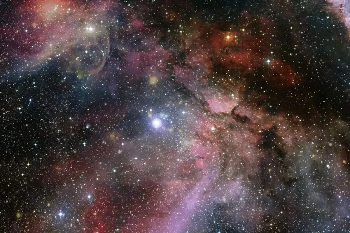 Framed Print : Nebula, cluster of stars in deep space