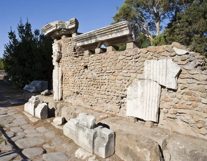 Framed Print : Necropolis ruins at Porta Romana