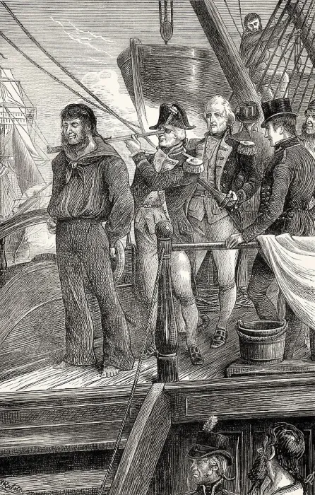 Framed Print : Nelson and the signal disregarding the order of his superior