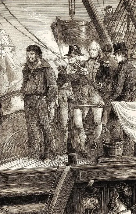 Framed Print : Nelson and the signal disregarding the order of his superior