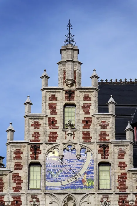 Framed Print : Neo-gothic corner building designed by Paul Saintenoy La Pharmacie Anglaise formerly known as Ch Framed Print : Neo-gothic corner building designed by Paul Saintenoy La Pharmacie Anglaise formerly known as Ch