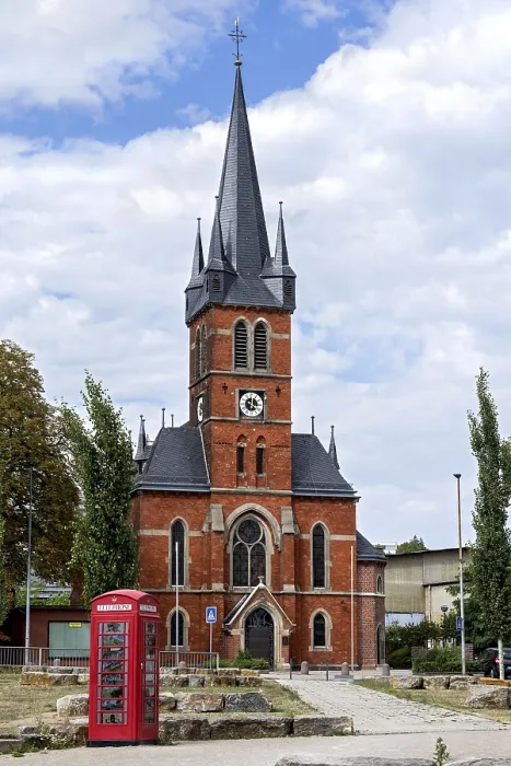 Framed Print : Neo-Gothic parish church of St Framed Print : Neo-Gothic parish church of St