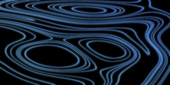 Framed Print : Neon Glow blue lines on a dark background Framed Print : Neon Glow blue lines on a dark background