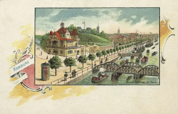 Framed Print : Neues Faehrhaus, St. Pauli, Hamburg