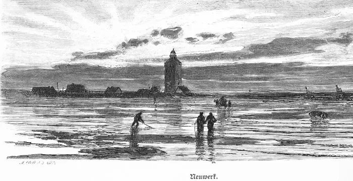 Framed Print : Neuwerk Island with lighthouse Framed Print : Neuwerk Island with lighthouse