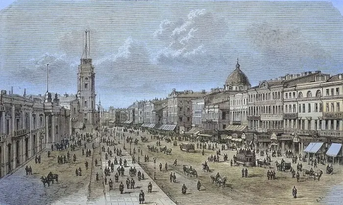 Framed Print : The Nevsky Prospect in St. Petersburg Framed Print : The Nevsky Prospect in St. Petersburg