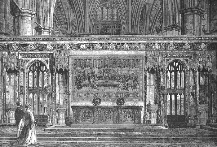 Framed Print : The new altar in Westminster Abbey in 1869 Framed Print : The new altar in Westminster Abbey in 1869