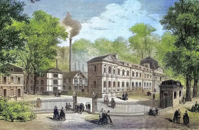 Framed Print : New buildings of the imperial porcelain manufactory in Sevres