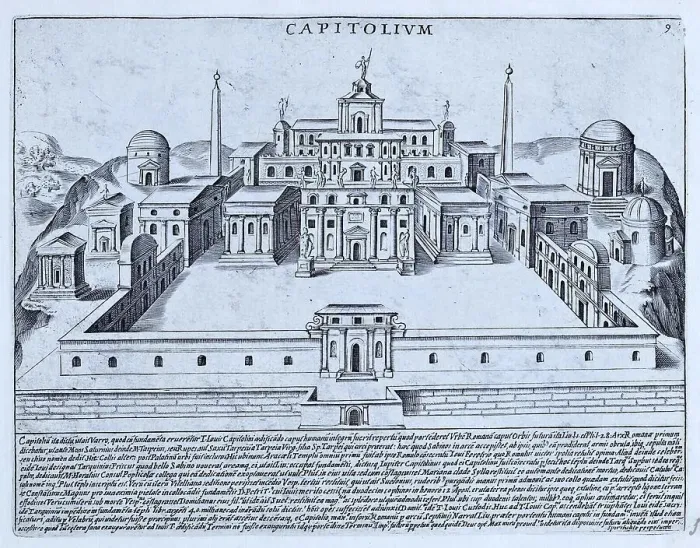Framed Print : New Capitol and the Piazza del Campidoglio Framed Print : New Capitol and the Piazza del Campidoglio