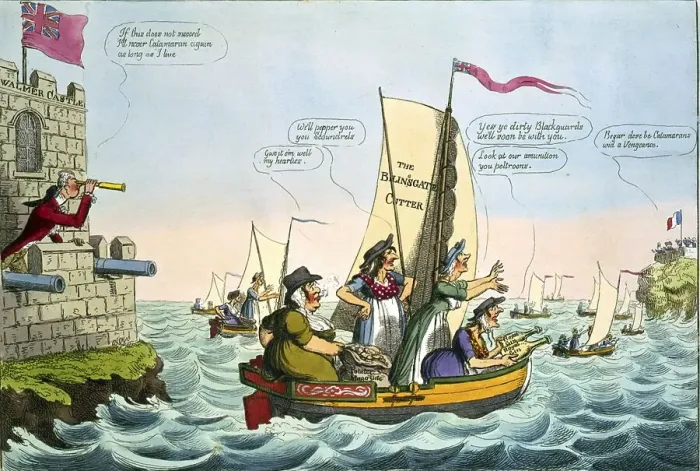Framed Print : A new catamaran expedition in 1805: William Pitt the Younger Framed Print : A new catamaran expedition in 1805: William Pitt the Younger