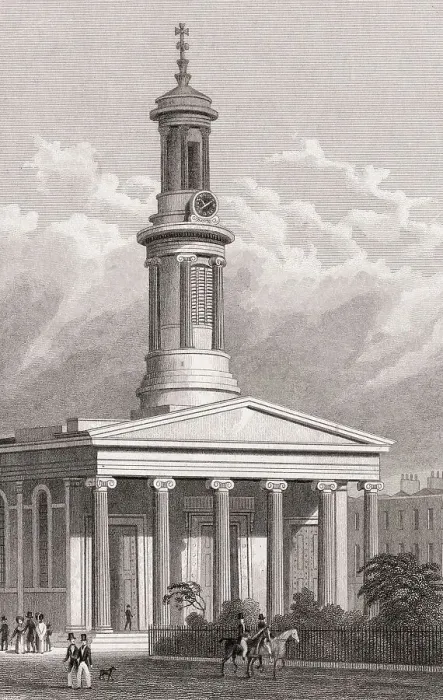 Framed Print : New Church, Regent Square, Sidmouth Street