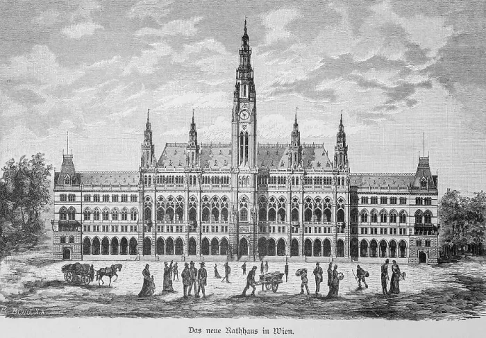 Framed Print : New City Hall in Vienna, tower Framed Print : New City Hall in Vienna, tower
