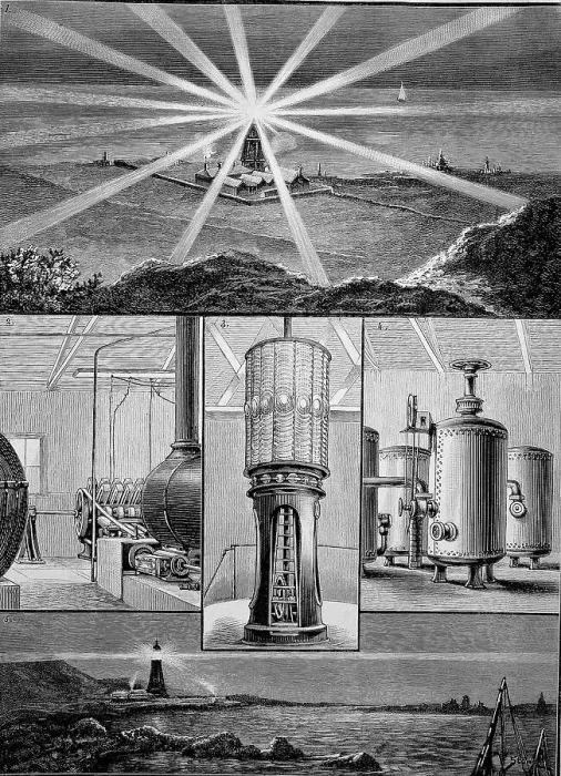 Framed Print : The New Electrified Lighthouse on the Isle of Wight