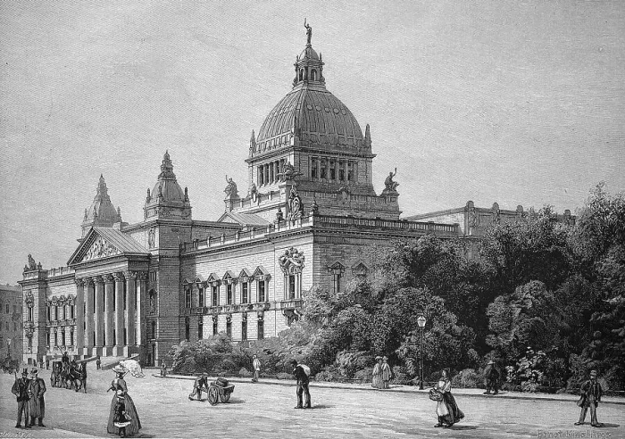 Framed Print : The New Imperial Court Building in Leipzig Framed Print : The New Imperial Court Building in Leipzig