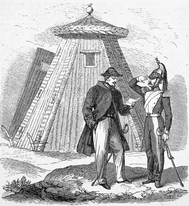 Framed Print : The new kind of tents were made of willows