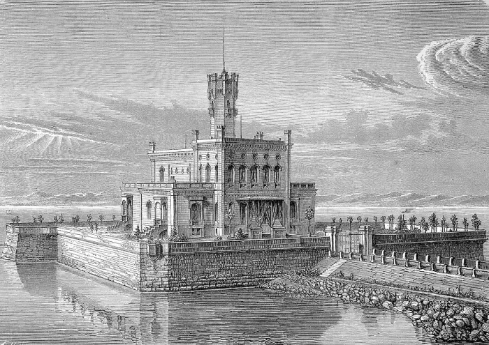 Framed Print : The New Montfort Palace on Lake Constance