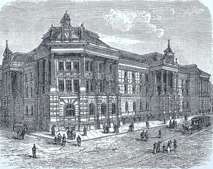 Framed Print : The new Palace of Justice in Dresden in 1880