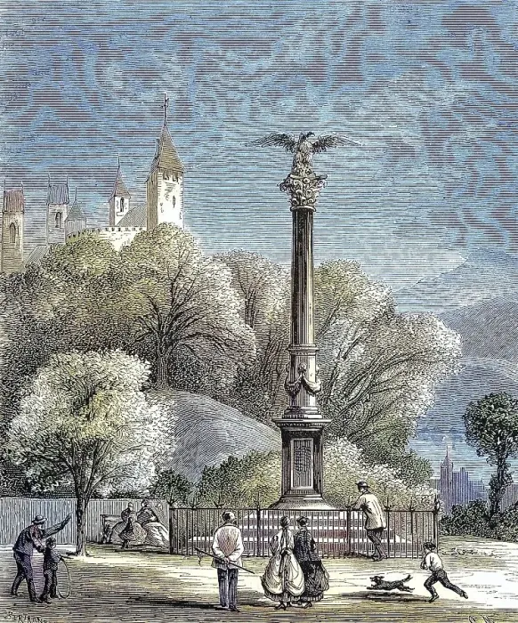 Framed Print : The New Polish Monument, on the shore of Lake Zurich Framed Print : The New Polish Monument, on the shore of Lake Zurich