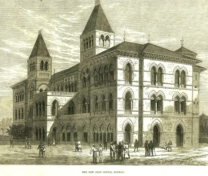 Framed Print : The new post office, 13th October1877, Bombay now Mumbai, Maharashtra, India, Asia