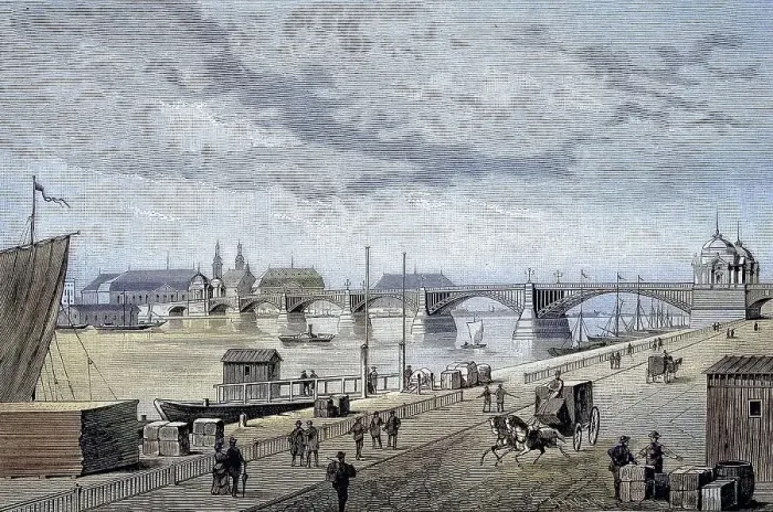 Framed Print : The New Rhine Bridge near Mainz