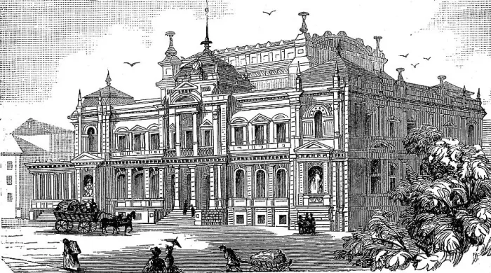 Framed Print : The new stock exchange in Leipzig in 1870 Framed Print : The new stock exchange in Leipzig in 1870