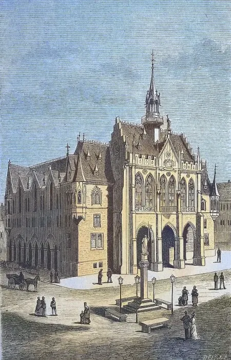 Framed Print : The new town hall in Erfurt, Germany Framed Print : The new town hall in Erfurt, Germany