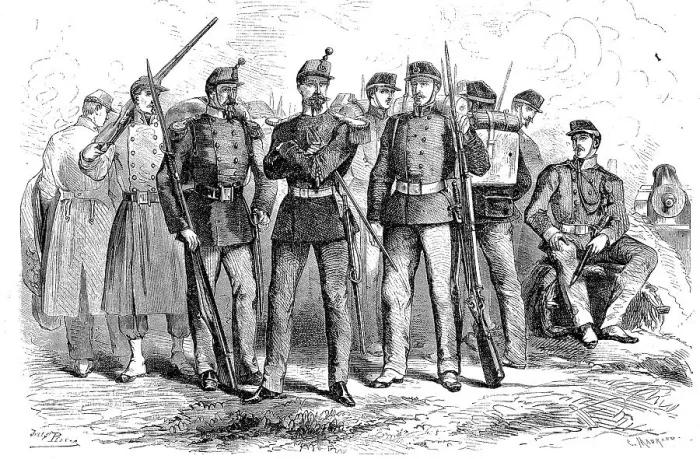 Framed Print : The New Uniforms of the Mobile National Guard and Army
