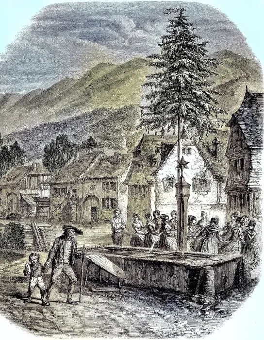 Framed Print : New Year's Day 1884 in the Vosges Mountains