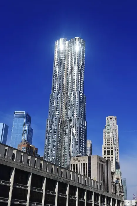 Framed Print : New York by Gehry, high-rise by architect Frank Gehry Framed Print : New York by Gehry, high-rise by architect Frank Gehry