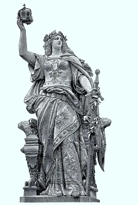 Framed Print : The Niederwalddenkmal is a monument in the Niederwald near Ruedesheim on the Rhine in Hesse