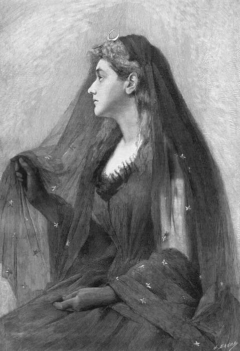 Framed Print : The Night, allegory, ca. 1895, after Renard