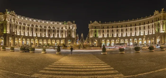 Framed Print : Night scene, Piazza della Repubblica Framed Print : Night scene, Piazza della Repubblica