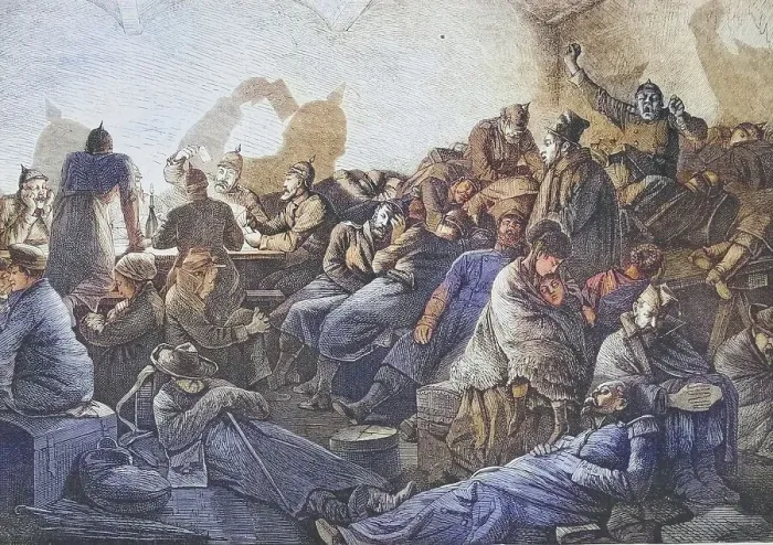 Framed Print : Nights lodging in the Prussian main guard in Metz
