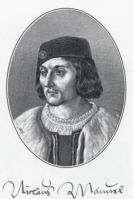 Framed Print : Nikolaus Manuel (1484-1530) from Konnecke Bilderatlas zur Geschichte der Deutschen Litteratur Marburg
