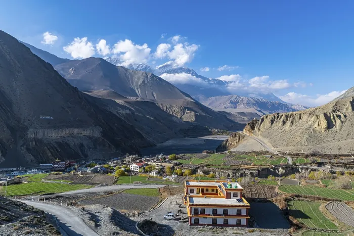 Framed Print : Nilgiri mountain, Jomsom, Nepal, Asia
