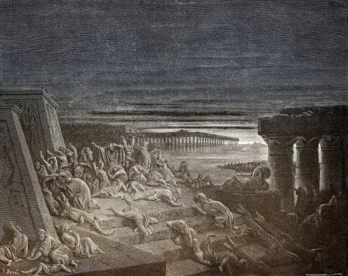 Framed Print : The Ninth Plague: Darkness, woodcut by Gustave Dore Framed Print : The Ninth Plague: Darkness, woodcut by Gustave Dore