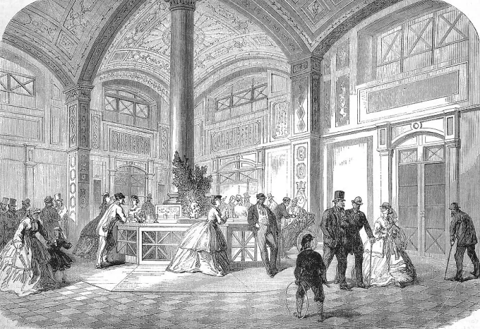 Framed Print : Noble People in the Drinking Hall of Baden-Baden Framed Print : Noble People in the Drinking Hall of Baden-Baden