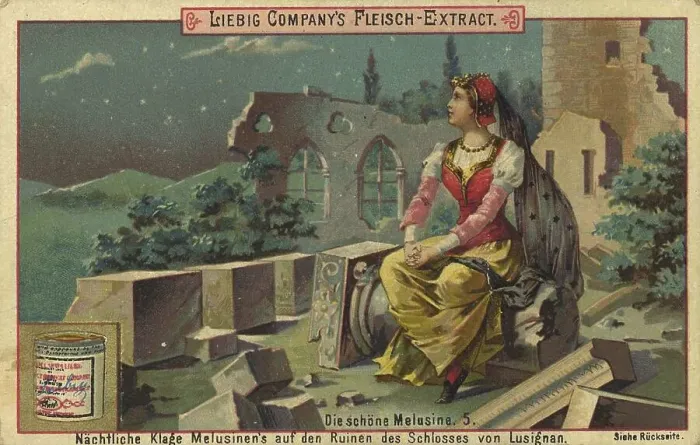 Framed Print : Nocturnal Lamentation of Melusine on the Ruins of Lusignan Castle