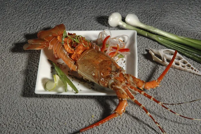 Framed Print : Non Vegetarian, Sea food, cooked lobsters served Framed Print : Non Vegetarian, Sea food, cooked lobsters served