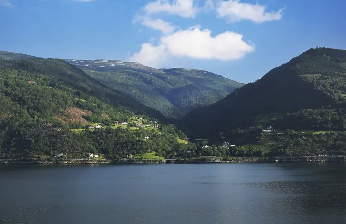 Framed Print : The Nordfjord on the Way to Nordfjordeid in Norway