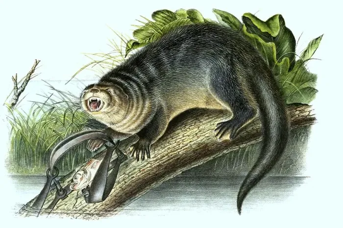 Framed Print : North american river otter (Lontra canadensis)